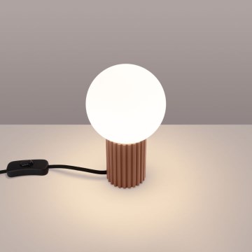 Pöytävalaisin HALO 1xG9/8W/230V halkaisija 12 cm ruskea