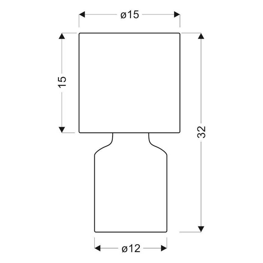 Pöytävalaisin INER 1xE14/40W/230V harmaa