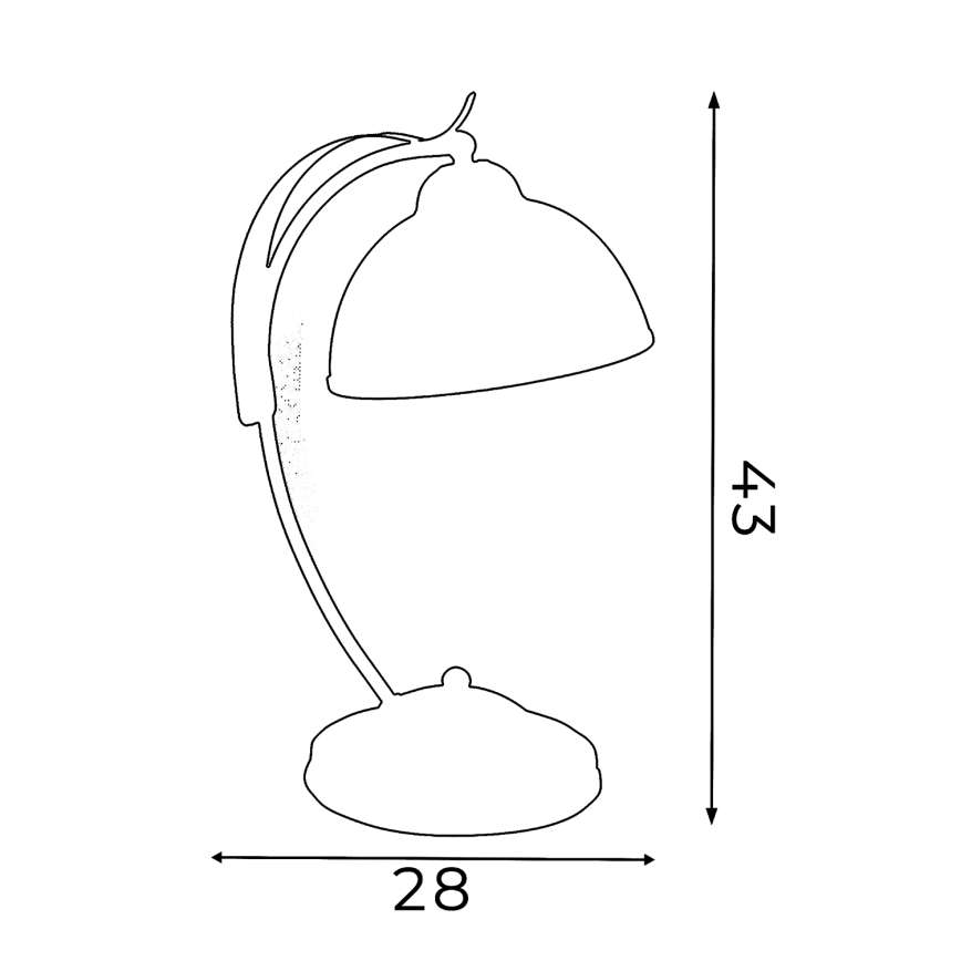 Pöytävalaisin KORFU 1xE27/60W/230V