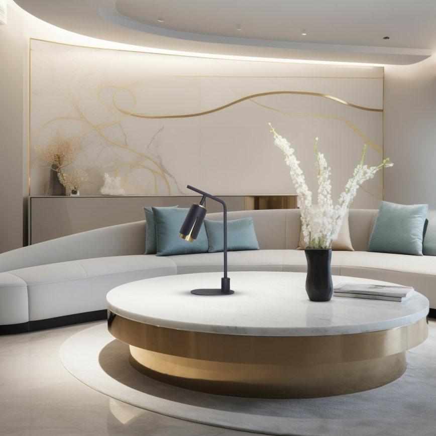 Pöytävalaisin KUKKA 1xGU10/8W/230V musta