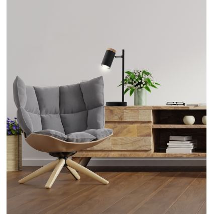 Pöytävalaisin LAGOS 1xGU10/15W/230V musta/ruskea