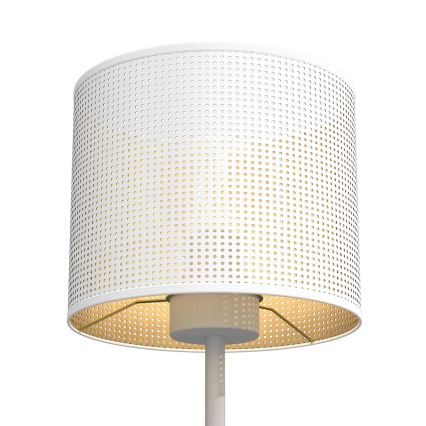 Pöytävalaisin LOFT SHADE 1xE27/60W/230V halk. 18 cm valkoinen/kulta