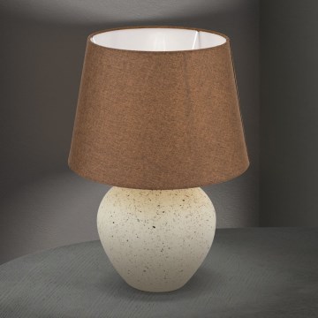 Pöytävalaisin MASAI 1xE27/40W/230V keramiikka ruskea/beige