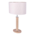 Pöytävalaisin MERCEDES 1xE27/40W/230V 60 cm kermanvärinen/tammi