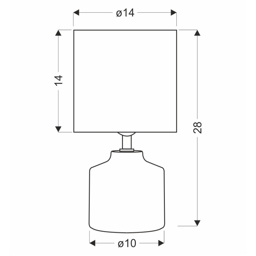 Pöytävalaisin MINOS 1xE14/40W/230V ruskea/valkoinen