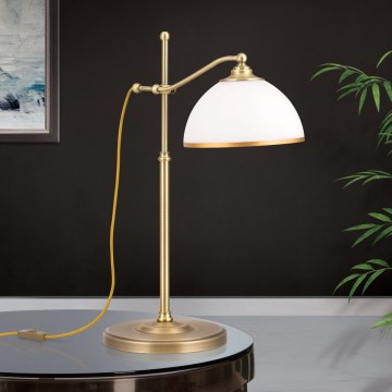 Pöytävalaisin OLD LAMP 1xE27/40W/230V 65 cm valkoinen/pronssi