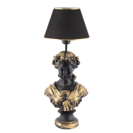 Pöytävalaisin OPELYA 1xE27/40W/230V musta/kulta