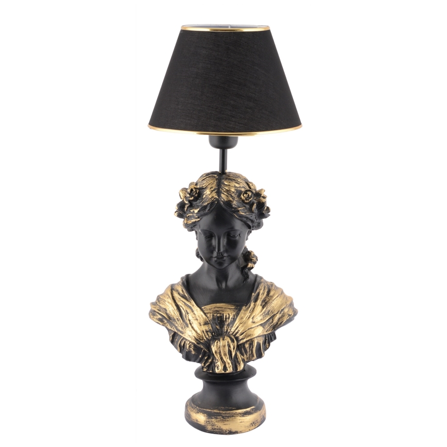 Pöytävalaisin OPELYA 1xE27/40W/230V musta/kulta