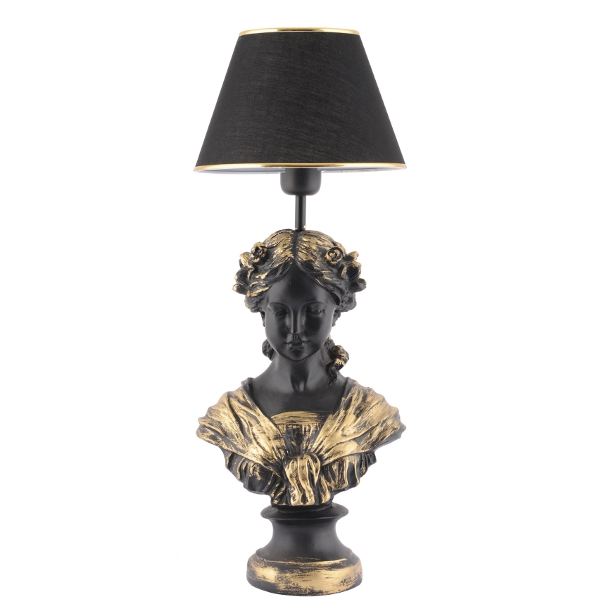 Pöytävalaisin OPELYA 1xE27/40W/230V musta/kulta