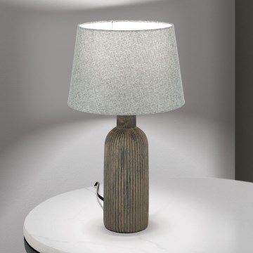 Pöytävalaisin ORCHID 1xE27/40W/230V keramiikka ruskea/harmaa