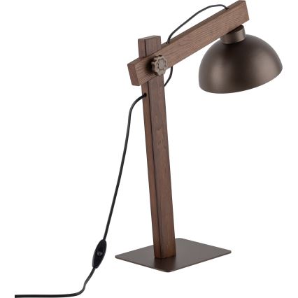 Pöytävalaisin OSLO 1xE27/15W/230V saksanpähkinä/ruskea