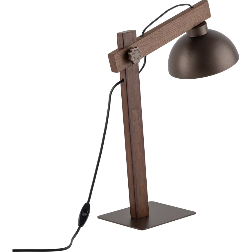 Pöytävalaisin OSLO 1xE27/15W/230V saksanpähkinä/ruskea