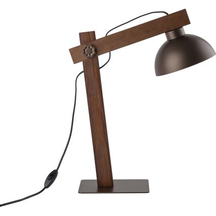 Pöytävalaisin OSLO 1xE27/15W/230V saksanpähkinä/ruskea