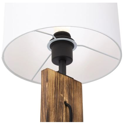 Pöytävalaisin PINUS 1xE27/40W/230V valkoinen/puu