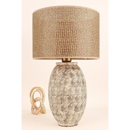 Pöytävalaisin RAMZES 1xE27/40W/230V beigen värinen