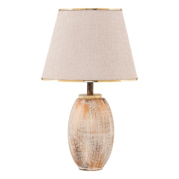 Pöytävalaisin RAMZES 1xE27/40W/230V kerma/kultainen