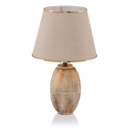 Pöytävalaisin RAMZES 1xE27/40W/230V kerma/kultainen