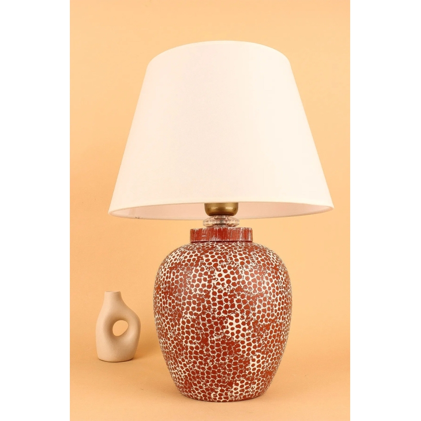 Pöytävalaisin RAMZES 1xE27/40W/230V kerma/punainen