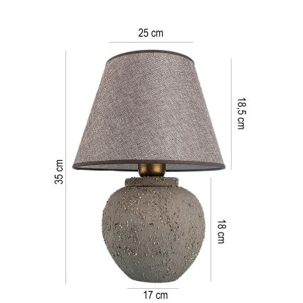 Pöytävalaisin RAMZES 1xE27/40W/230V ruskea