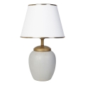 Pöytävalaisin RAMZES 1xE27/40W/230V valkoinen/harmaa
