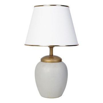 Pöytävalaisin RAMZES 1xE27/40W/230V valkoinen/harmaa