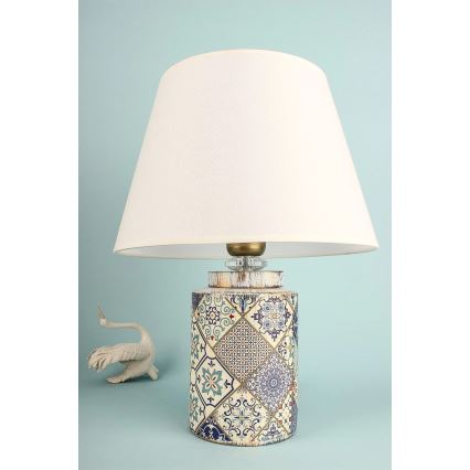 Pöytävalaisin RAMZES 1xE27/40W/230V valkoinen/harmaa