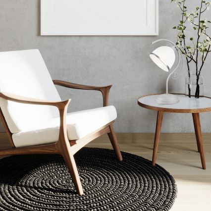 Pöytävalaisin RETRO II 1xE27/60W/230V hopea