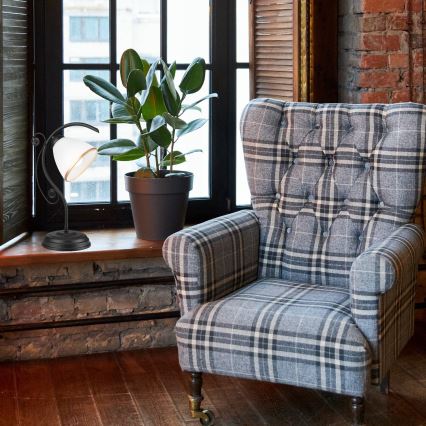 Pöytävalaisin RETRO II 1xE27/60W/230V musta matta