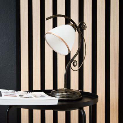 Pöytävalaisin RETRO II 1xE27/60W/230V musta patina