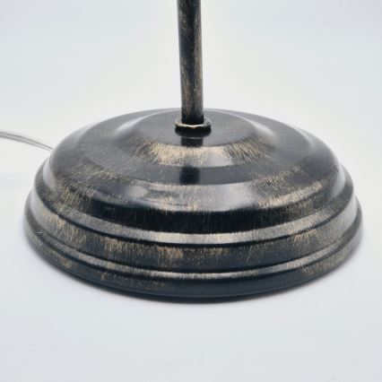 Pöytävalaisin RETRO II 1xE27/60W/230V musta patina