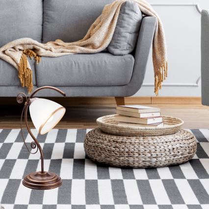 Pöytävalaisin RETRO II 1xE27/60W/230V pronssi patina