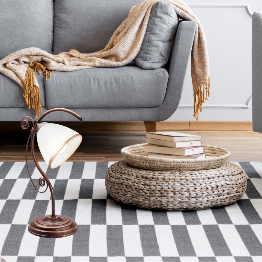 Pöytävalaisin RETRO II 1xE27/60W/230V pronssi patina