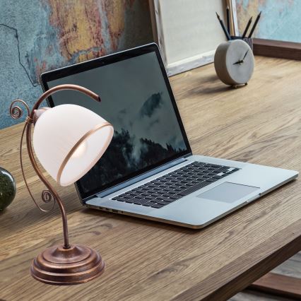 Pöytävalaisin RETRO II 1xE27/60W/230V pronssi patina