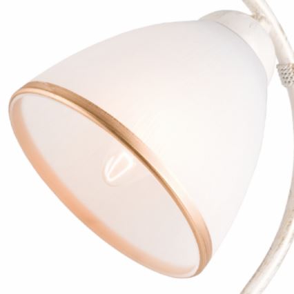 Pöytävalaisin RETRO II 1xE27/60W/230V valkoinen patina