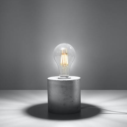 Pöytävalaisin SALGADO 1xE27/60W/230V betoni