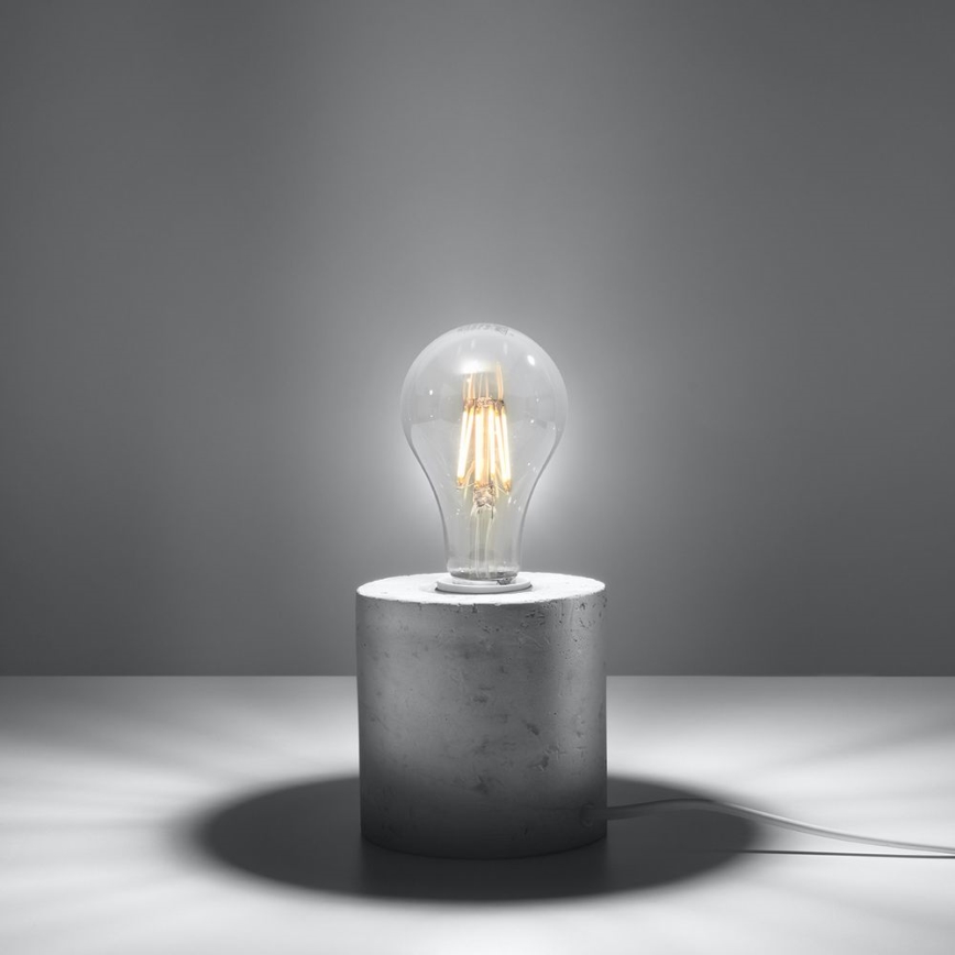 Pöytävalaisin SALGADO 1xE27/60W/230V betoni