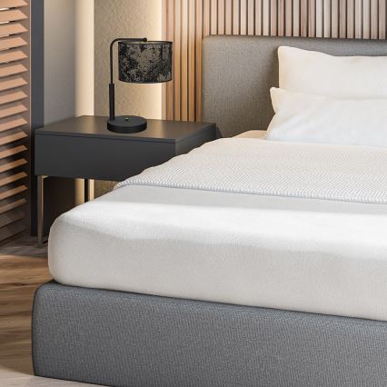 Pöytävalaisin SATINO 1xE27/60W/230V musta/kulta