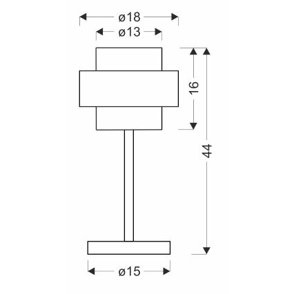 Pöytävalaisin SPIEGA 1xE27/60W/230V kulta/musta