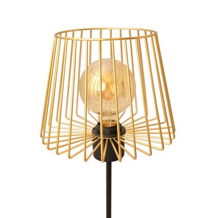 Pöytävalaisin TORRI 1xE27/15W/230V kulta/musta