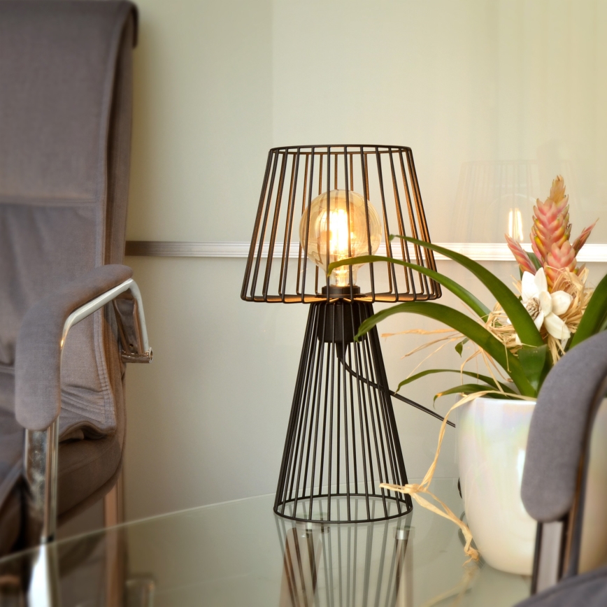 Pöytävalaisin TORRI 1xE27/15W/230V musta