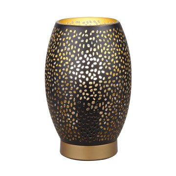 Pöytävalaisin Venus 1xE27/60W/230V musta/kultainen