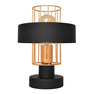Pöytävalaisin VOLTA 1xE27/15W/230V musta/kultainen