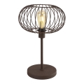 Pöytävalaisin WIRE 1xE27/15W/230V ruskea
