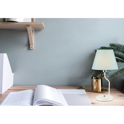 Pöytävalaisin YORK 1xE14/60W/230V valkoinen/sininen