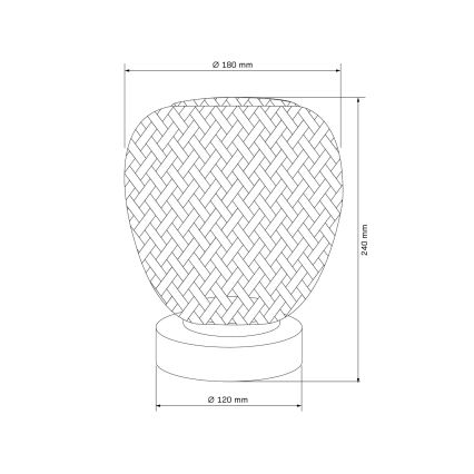 Pöytävalaisin ZANZIBAR 1xE27/20W/230V halkaisija 18 cm bambu