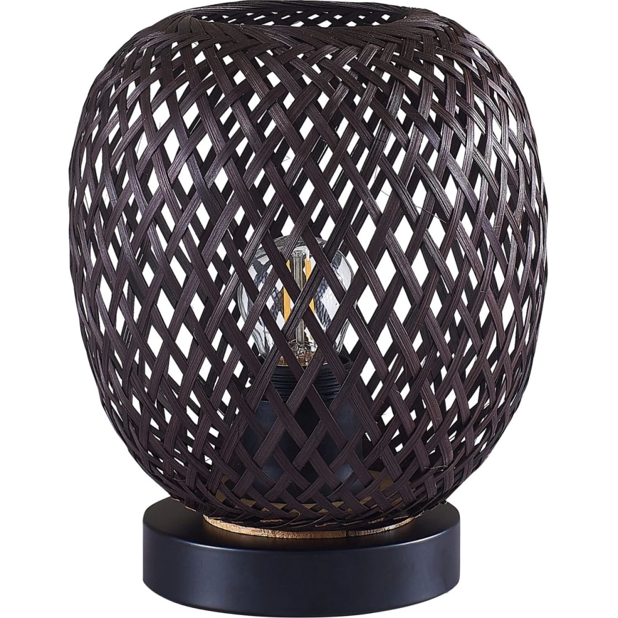 Pöytävalaisin ZANZIBAR 1xE27/20W/230V halkaisija 18 cm bambu