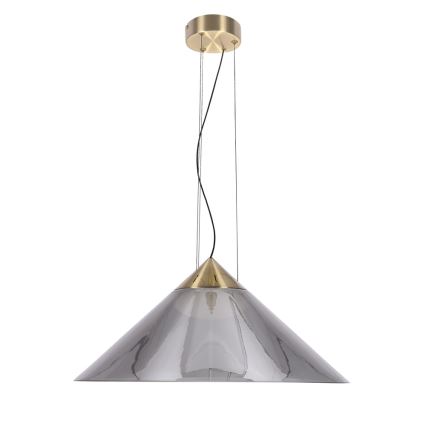 PRESTO-riippuvalaisin johdolla 1xGX53/10W/230V, halkaisija 50 cm, kultainen/savunharmaa