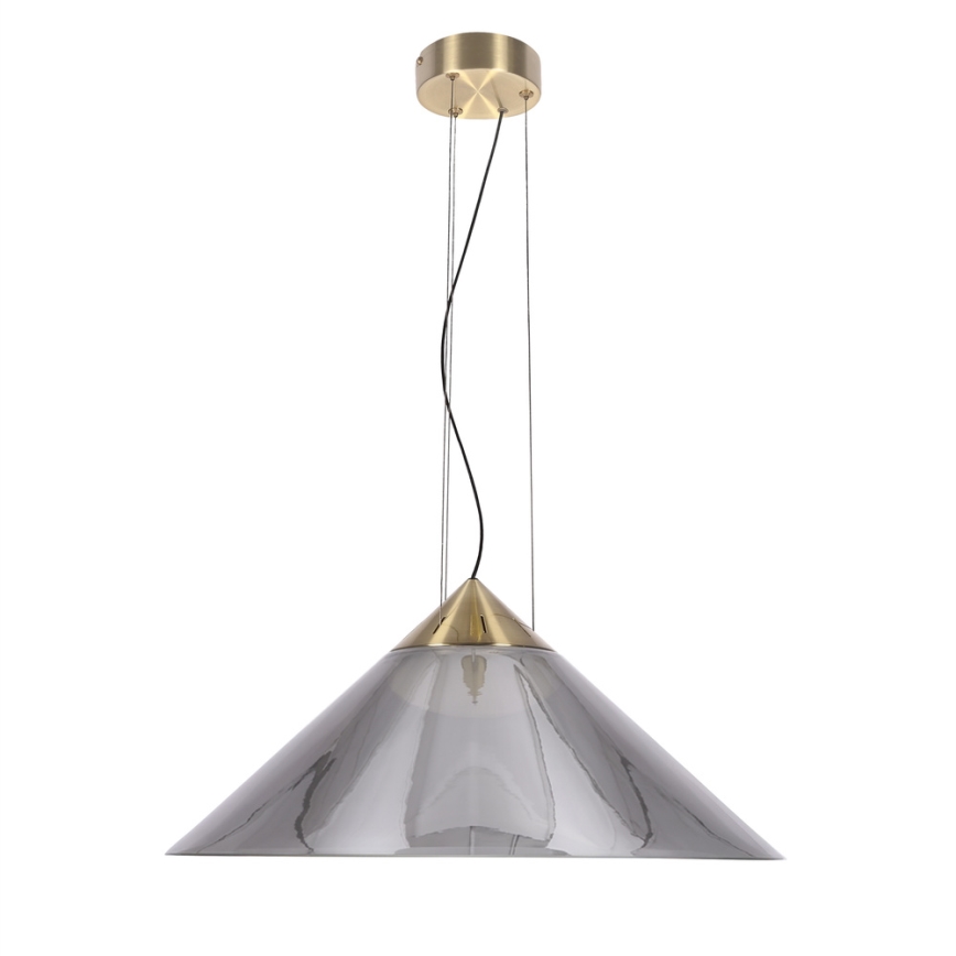 PRESTO-riippuvalaisin johdolla 1xGX53/10W/230V, halkaisija 50 cm, kultainen/savunharmaa