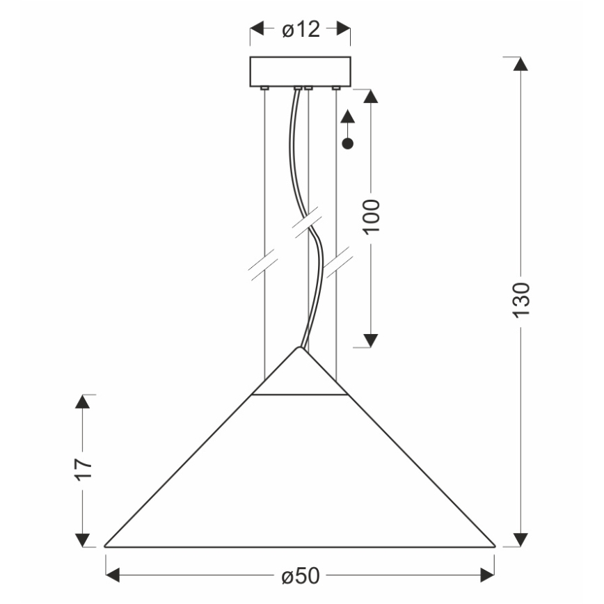 PRESTO-riippuvalaisin johdolla 1xGX53/10W/230V, halkaisija 50 cm, kultainen/savunharmaa