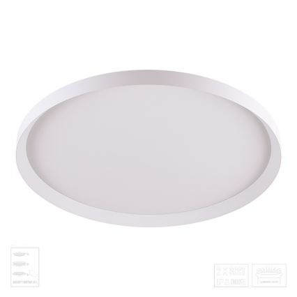 Prezent 17310 - LED-kattovalaisin ADRA LED/42W/230V + LED/13W 3000/4000/6000K Ø 48,5 cm valkoinen